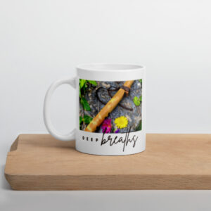 Aligned Muse Native American Flute Mug | 11 oz Ceramic Coffee Cup